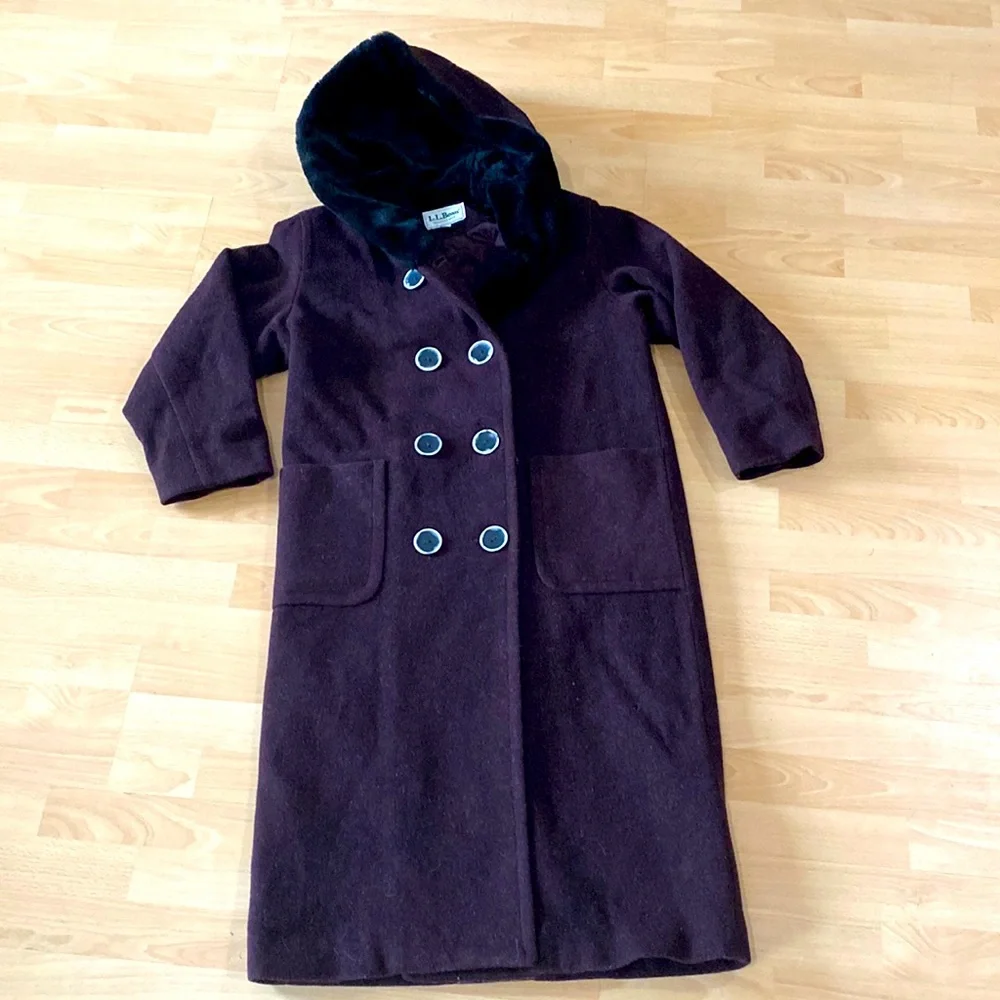 L.L. Bean full length pea coat trench - Picture 2 of 11
